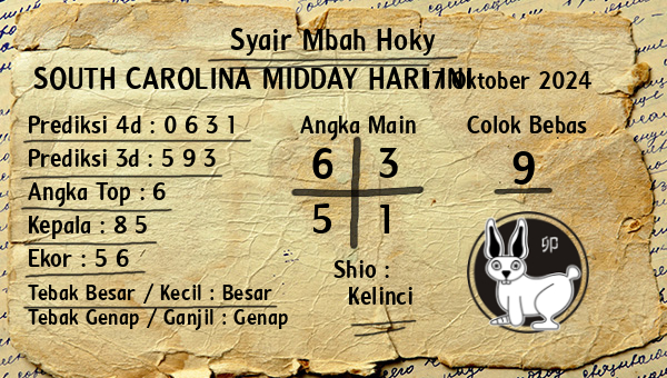 Prediksi South Carolina Midday